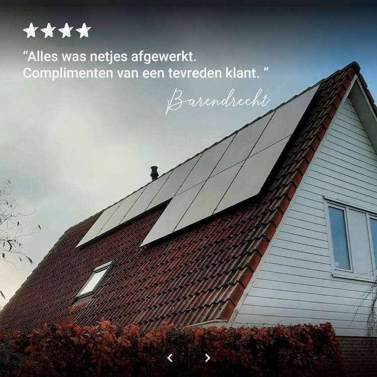 Weer een mooie review | zonnepanelen Barendrecht